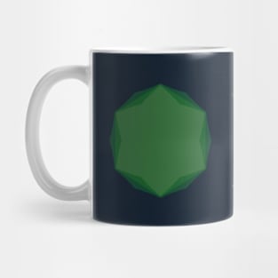 Retro Mandala Flower Green Yellow and Blue Mug